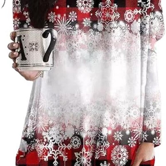 Plus Size Funny Snowman Christmas Shirt - Raglan Long Sleeve with Pockets - Picture 1 of 7